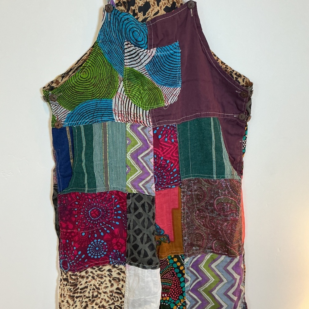 Boho Patchwork Halter Jumpsuit Like International… - image 3